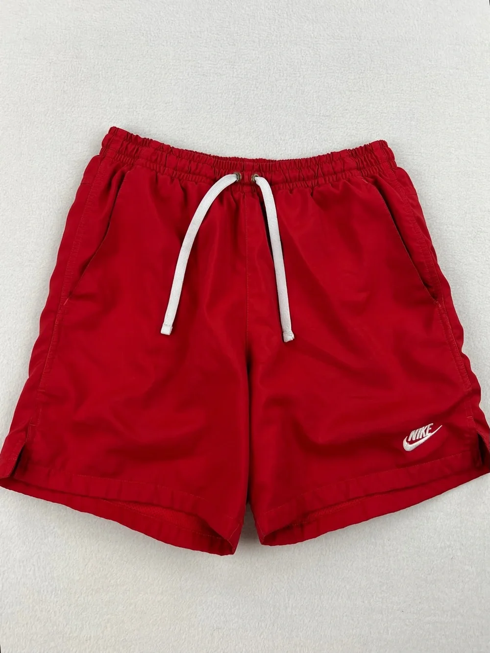 Nike Sportswear Mens Woven Lined Red Flow Nylon Shorts 5.5” Inseam Size XS